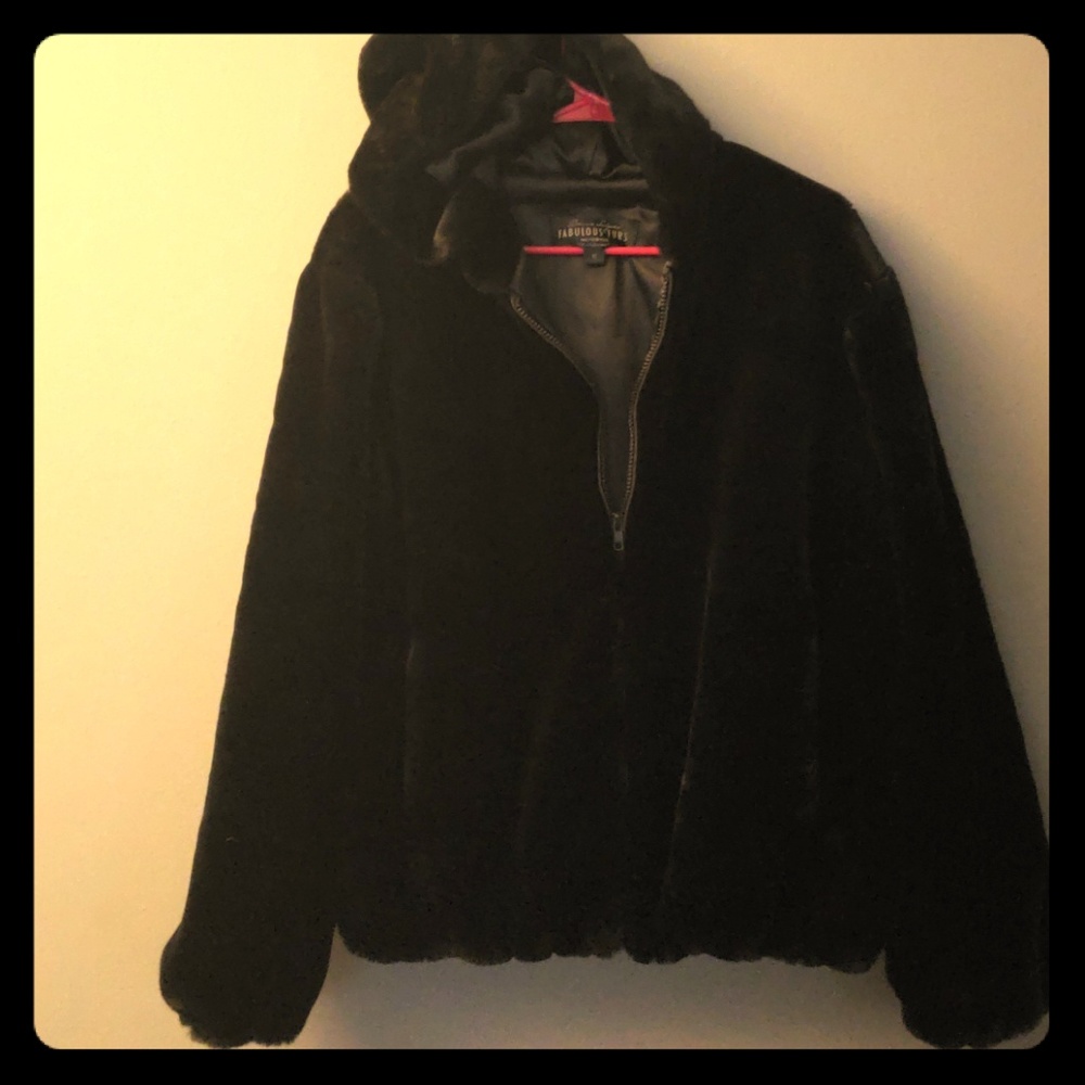 Faux fur winter coat